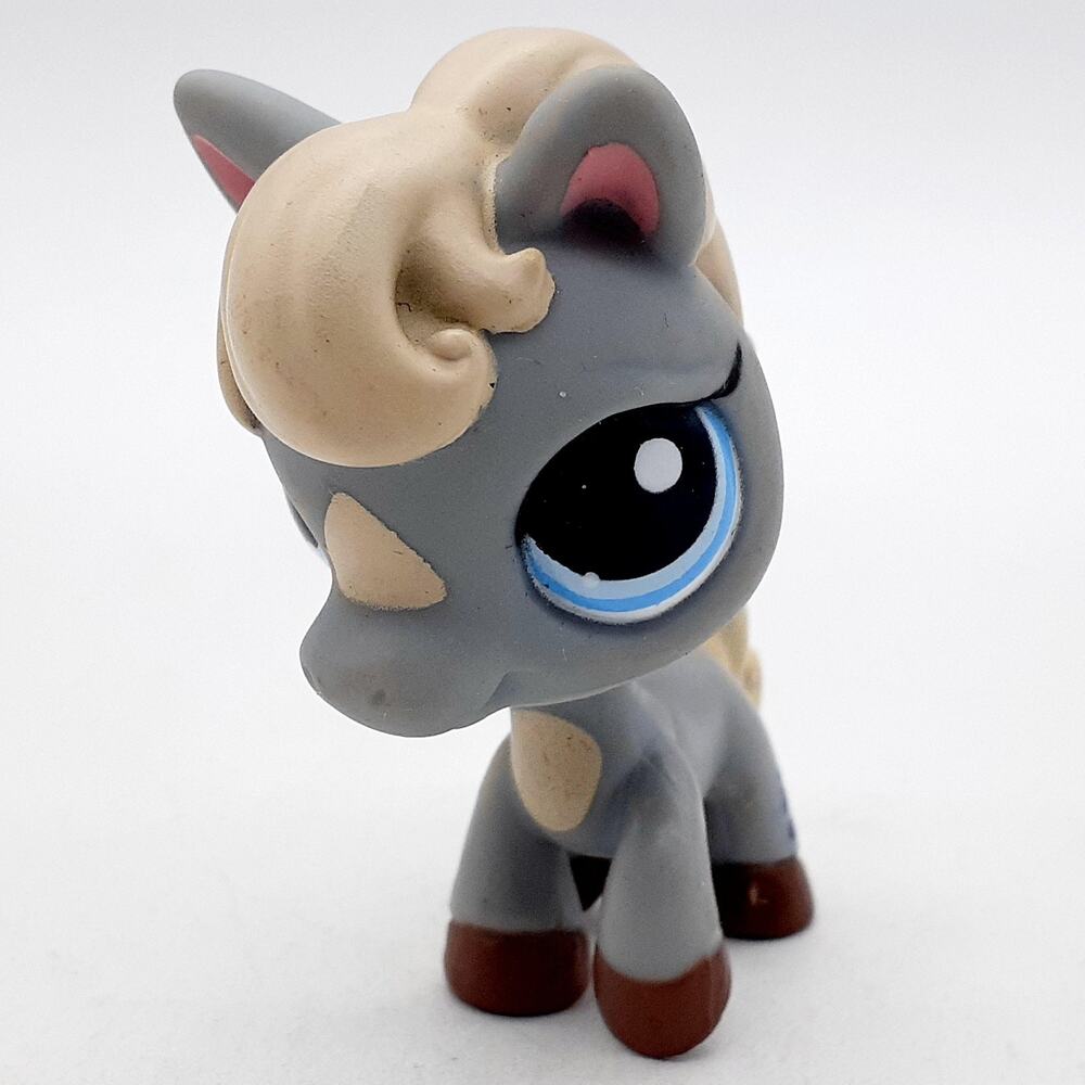 Littlest Pet Shop Derby Horse Figure Gray Blue Eyes Hasbro LPS 2006 C0316